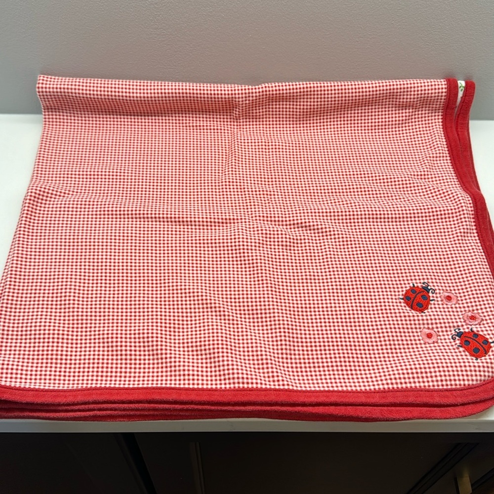 Vintage Gymboree Lady Bug blanket Tag year 2000